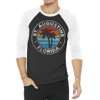 Hot Trend St. Augustine Florida Fl Vintage Retro 70s 3/4 Sleeve Shirt | Artistshot