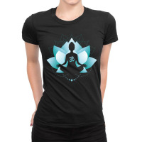 Blue Lotus Blossom Blue Toned Ladies Fitted T-shirt | Artistshot