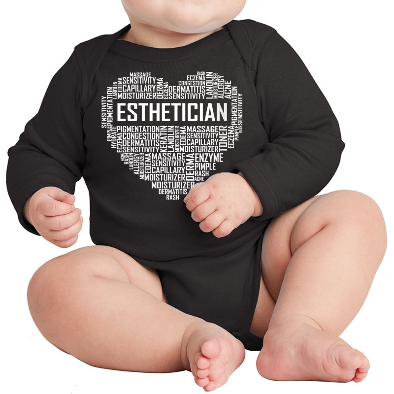 Womens Esthetician Heart Gifts Aesthetician Beautician Love Gift V Nec Long Sleeve Baby Bodysuit | Artistshot