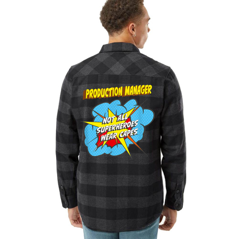 Production Manager Funny Superhero Job T Shirt Flannel Shirt | Artistshot