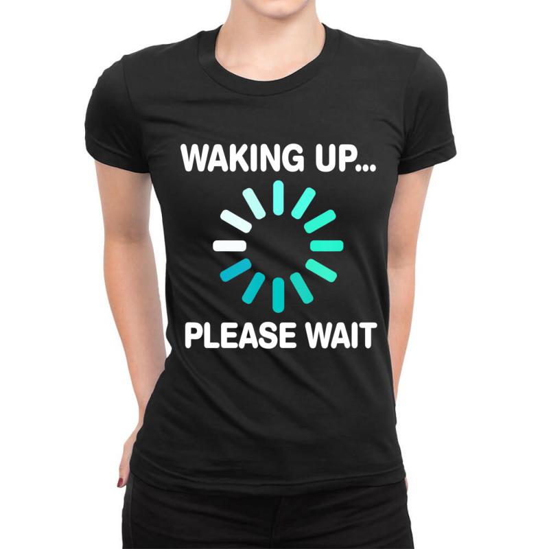 Waking Up Humor Night Owl Pj Men Women Humorous Ladies Fitted T-Shirt by longho | Artistshot