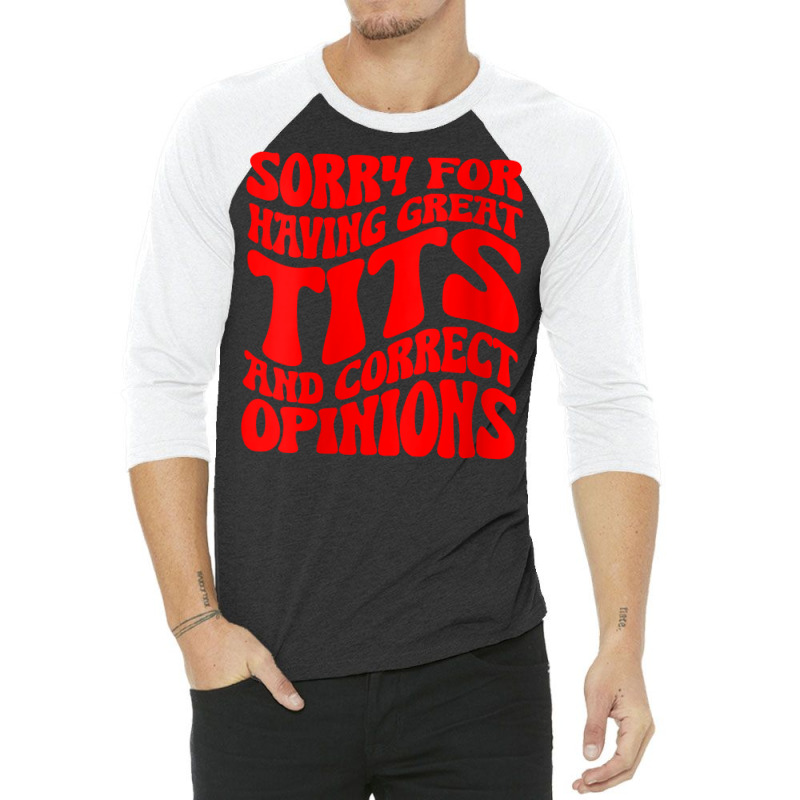 Womens Sorry For Having Great Tita And Correct Opinions Groovy V Neck 3/4 Sleeve Shirt | Artistshot