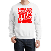 Womens Sorry For Having Great Tita And Correct Opinions Groovy V Neck Crewneck Sweatshirt | Artistshot