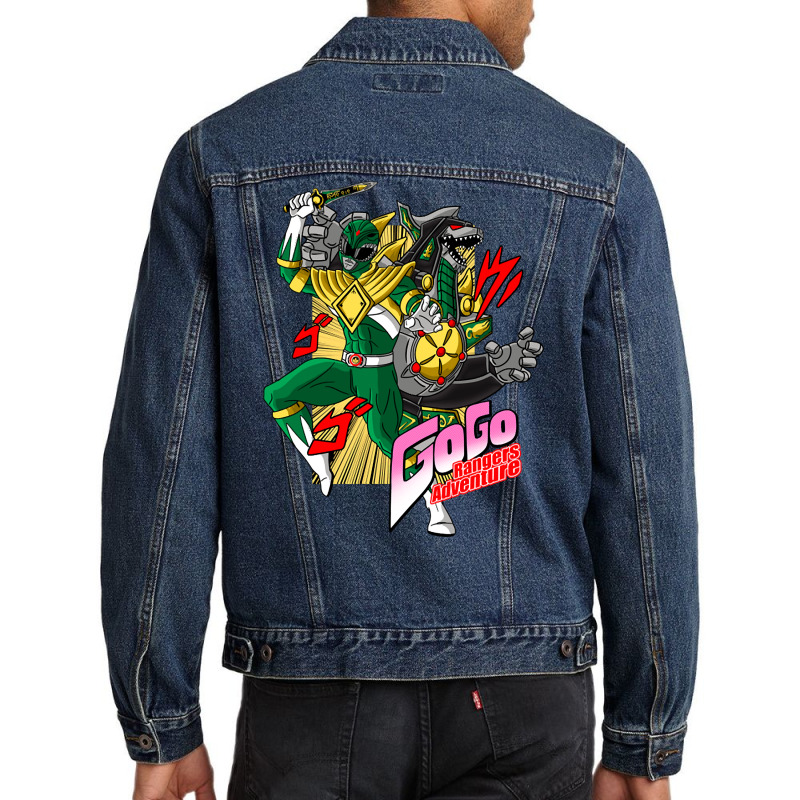 Hot Trend Go Go Rangers Adventure (green) Men Denim Jacket | Artistshot