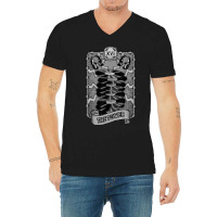 Limited Edition The Tower Tarot Card Vinyl Record Dark Pop Astrology V-neck Tee | Artistshot