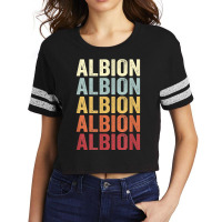 Albion Illinois Albion Il Retro Vintage Text T Shirt Scorecard Crop Tee | Artistshot