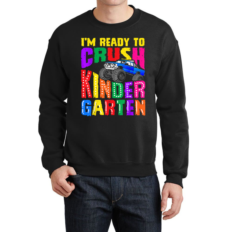 Kindergarten Monster Truck Back To School Boys Gift Crewneck Sweatshirt | Artistshot