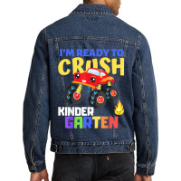 Kindergarten Monster Truck Back To School Class Boys Gift Men Denim Jacket | Artistshot