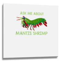 Crustacean Quote Ask Me About Mantis Shrimp T Shirt Metal Print Square | Artistshot