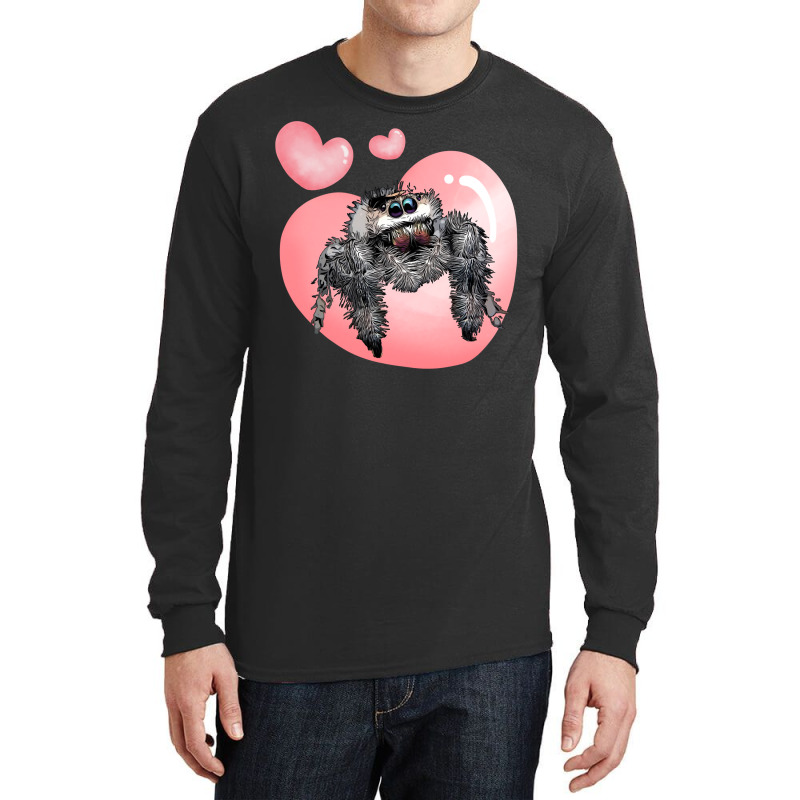 Cute Jumping Spider Love, Regal Spooner, Arachnid Valentines Pullover Long Sleeve Shirts by wiltoban | Artistshot