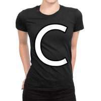 C  Alphabet Letter Capital Uppercase Word Number Mark T Shirt Ladies Fitted T-shirt | Artistshot