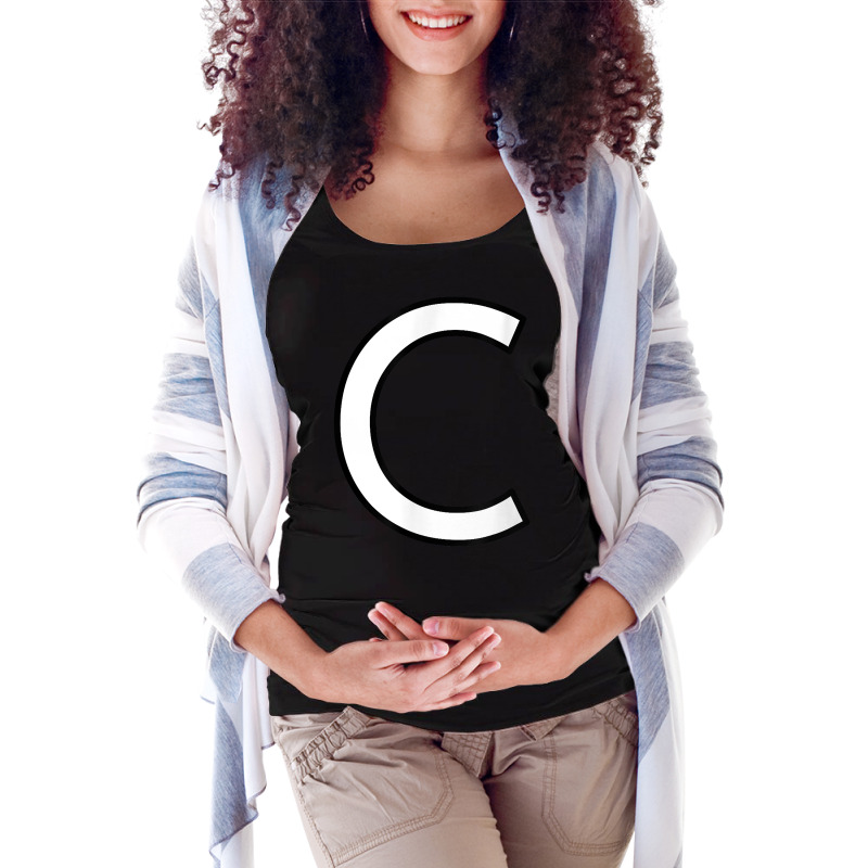 C  Alphabet Letter Capital Uppercase Word Number Mark T Shirt Maternity Scoop Neck T-shirt by pearleql2katnik | Artistshot