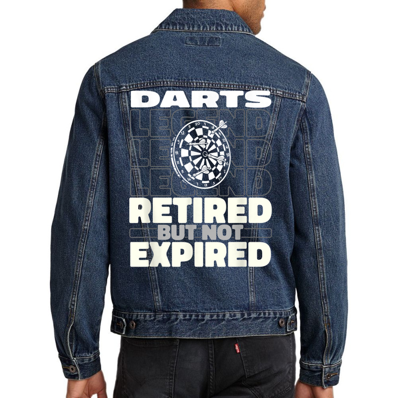 Darts Retired Dartboard   Arrow Darting T Shirt Men Denim Jacket by araceliphexy | Artistshot