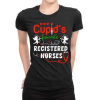 Cupid's Favorite Registered Nurses Valentine's Day T Shirt Ladies Fitted T-shirt | Artistshot