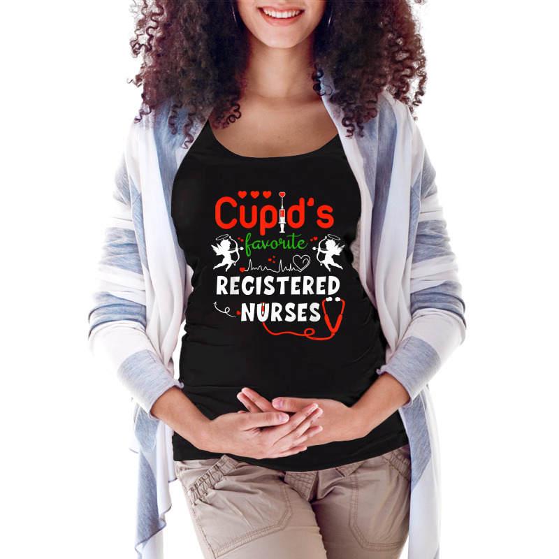 Cupid's Favorite Registered Nurses Valentine's Day T Shirt Maternity Scoop Neck T-shirt | Artistshot