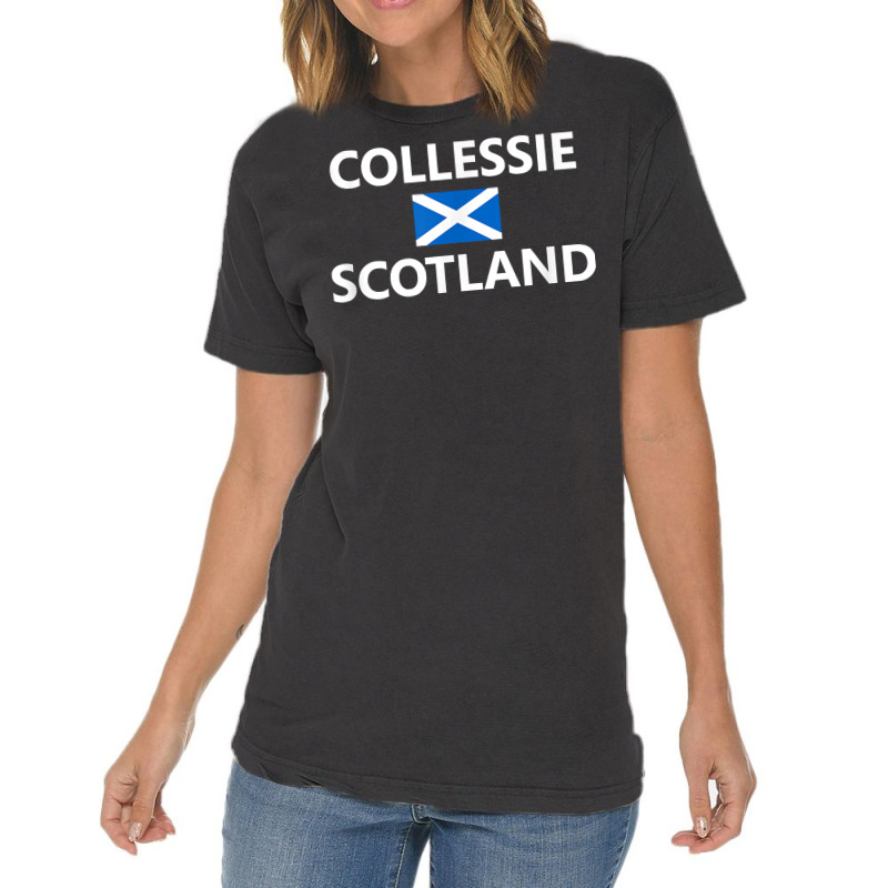 Collessie Scotland Scottish Flag City T Shirt Vintage T-shirt | Artistshot