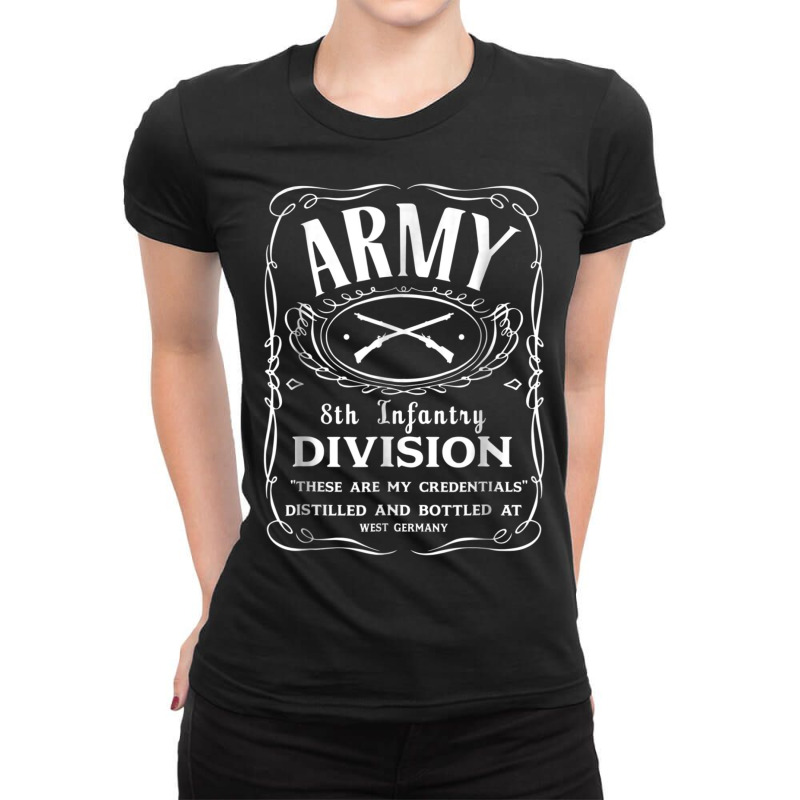 8th Infantry Division Shirt001 Ladies Fitted T-Shirt by ALFREDMCGOWAN | Artistshot