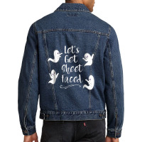 Lets Get Sheet Faced  Funny Halloween Costume Gift Men Denim Jacket | Artistshot