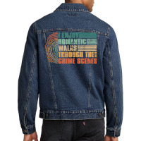 Forensic Science Investigator   Crime Scene Coroner Funny T Shirt Men Denim Jacket | Artistshot