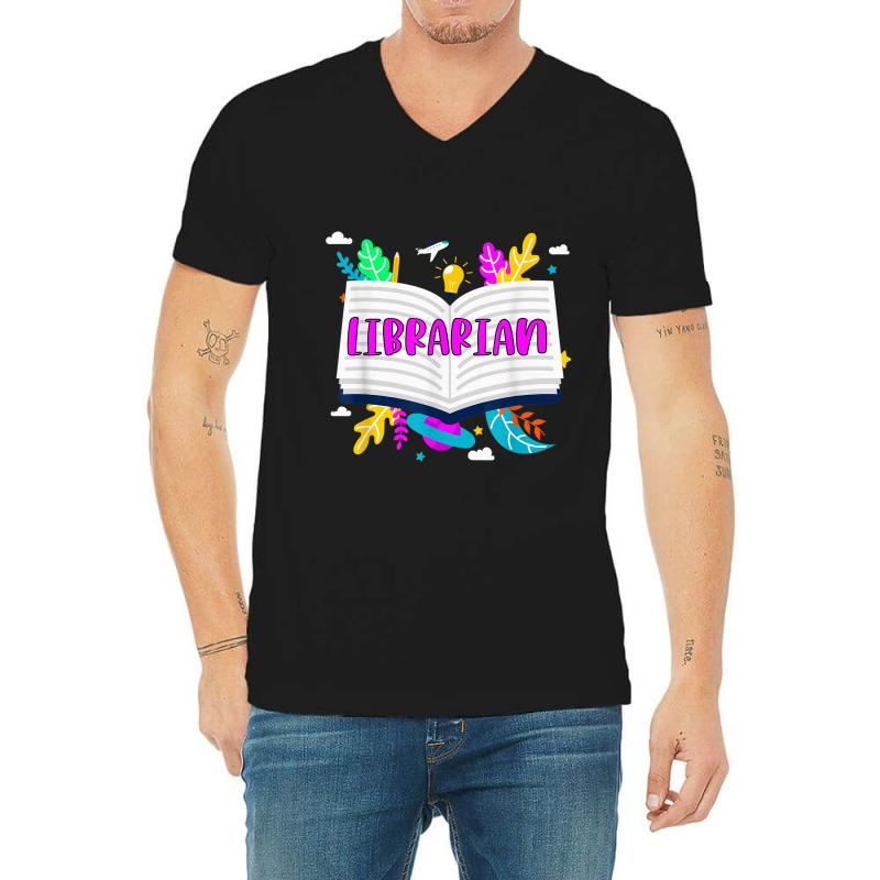 Librarian Appreciation Book Lover Bookworm Reading Gift V-neck Tee | Artistshot