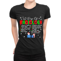 Funny Christmas Radiologist 12 Days Of Radiology Rad Tech Long Sleeve Ladies Fitted T-shirt | Artistshot