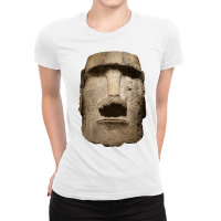 Easter Island Moai Statue Monolith World Mystery Long Sleeve T Shirt Ladies Fitted T-shirt | Artistshot