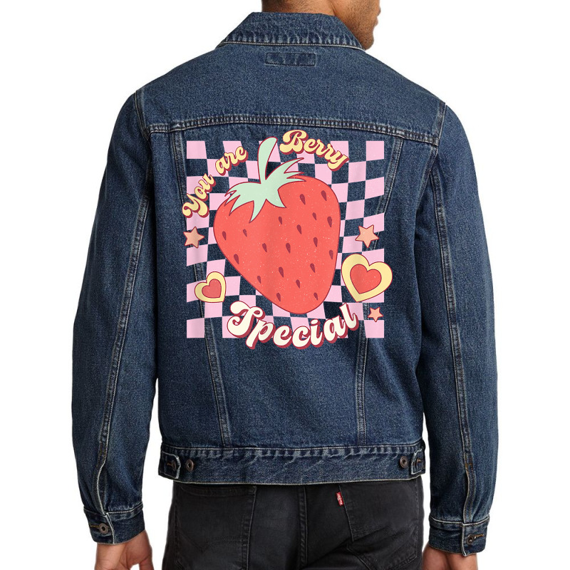 You Are Berry Special, Strawberry Valentines Day Design T Shirt Men Denim Jacket | Artistshot