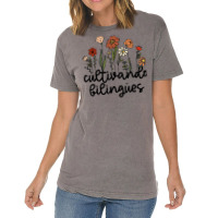 Cultivando Bilingues Dual Language Crew Bilingual Teacher T Shirt Vintage T-shirt | Artistshot