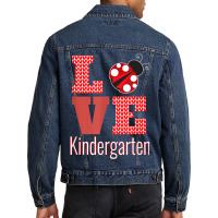 Love Kindergarten Back To School Ladybug _001 Men Denim Jacket | Artistshot