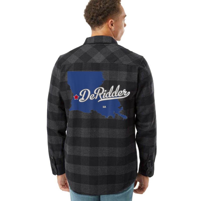 Deridder Louisiana La Map T Shirt Flannel Shirt | Artistshot