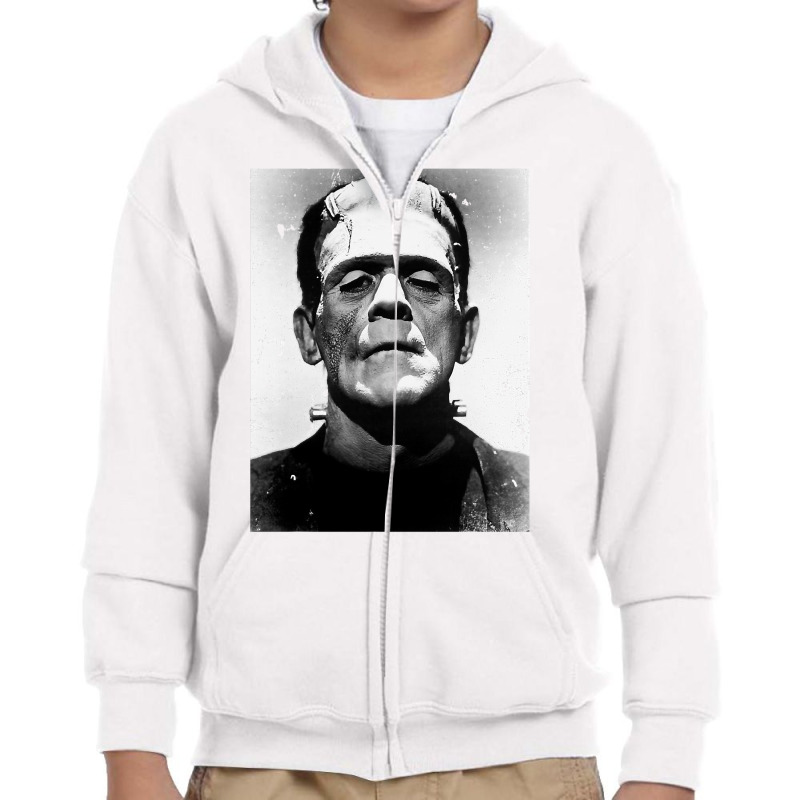 Classic Halloween Monster Poster Horror Movie Frankenstein Youth Zipper Hoodie by DonnaSchennum1234 | Artistshot