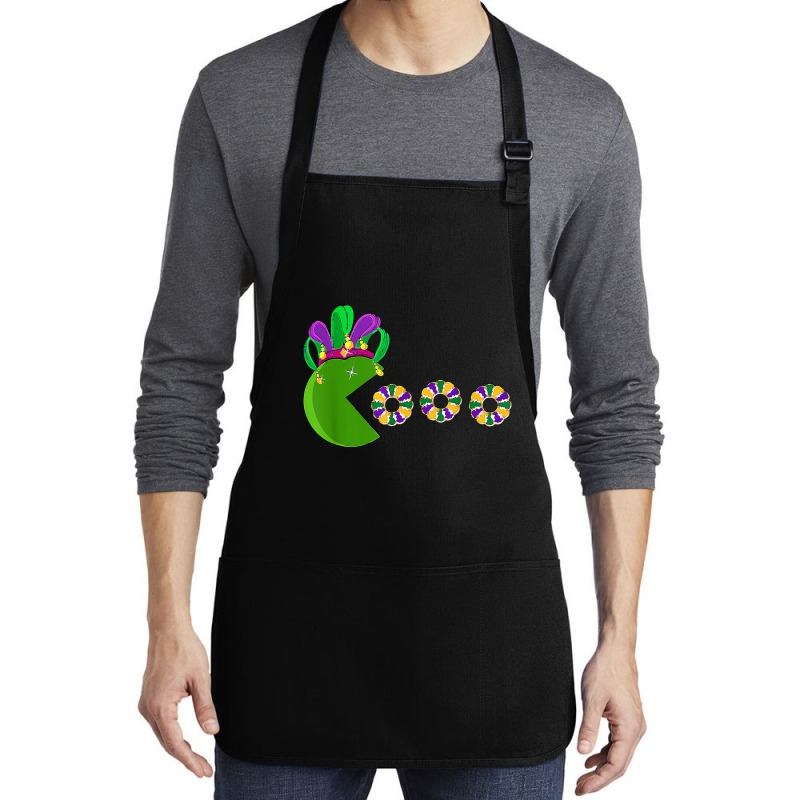 Funny Mardi Gras Hat Eating King Cakes Mardi Gras T Shirt Medium-length Apron | Artistshot