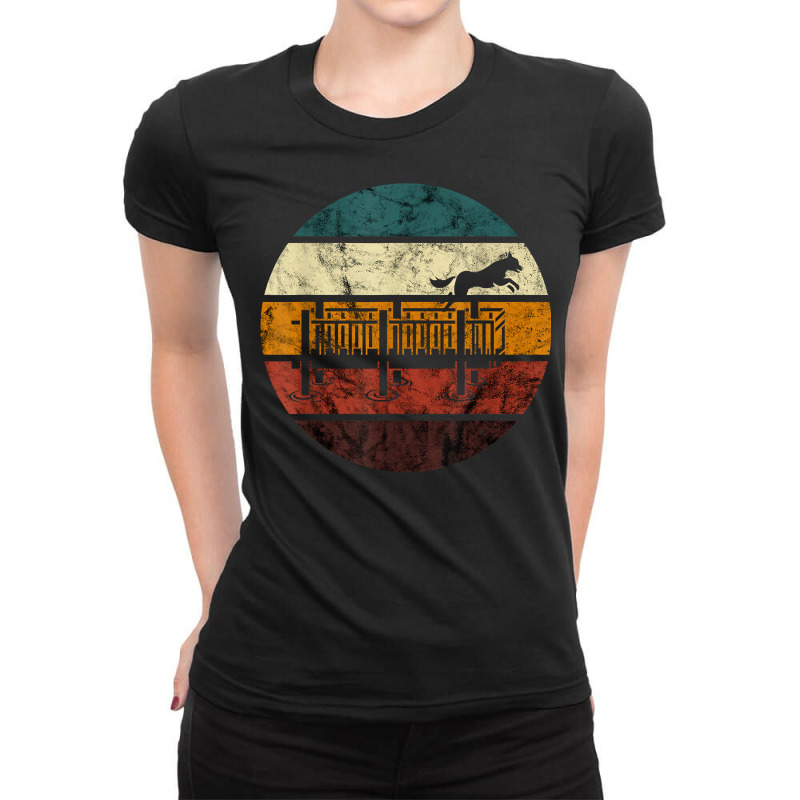 Dock Diving Vintage Retro Dock Dog Canine Water Sport T Shirt Ladies Fitted T-Shirt by benoirme | Artistshot