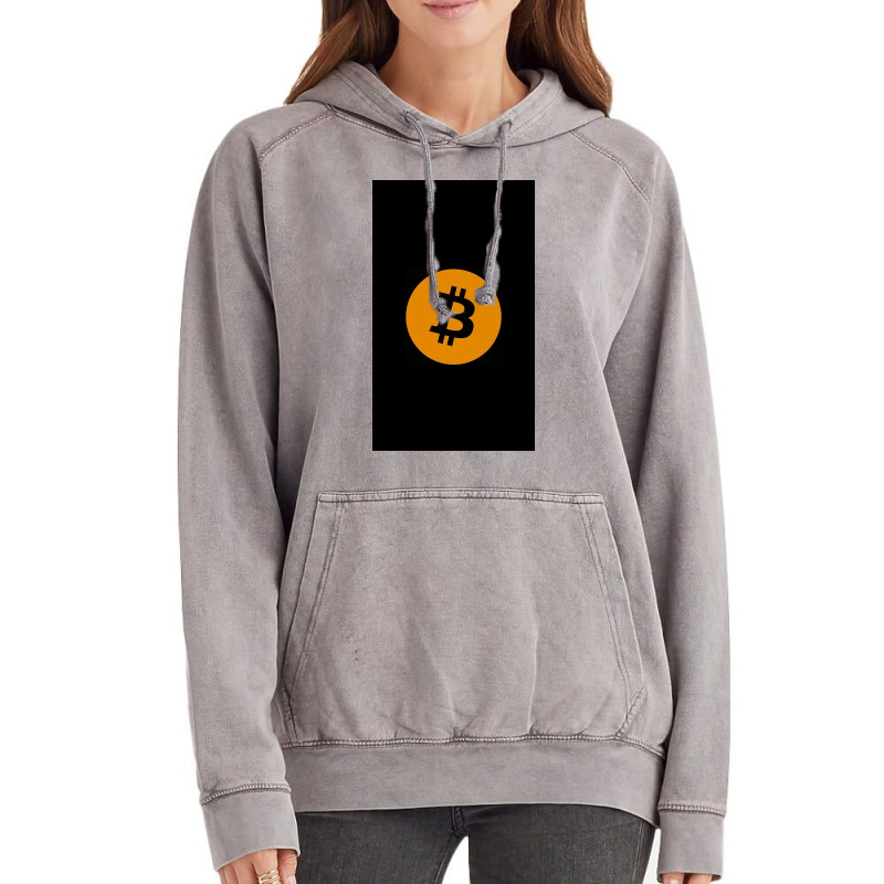 Bitcoin (black) Vintage Hoodie by Contijbh | Artistshot