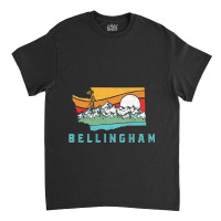 Bellingham Washington Outdoors Retro Mountains Long Sleeve Classic T-shirt | Artistshot