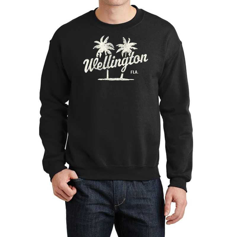 Limited Edition Wellington Florida Vintage 70s Palm Trees Crewneck Sweatshirt | Artistshot