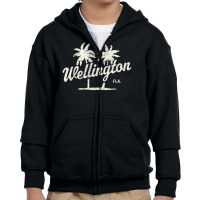 Limited Edition Wellington Florida Vintage 70s Palm Trees Youth Zipper Hoodie | Artistshot