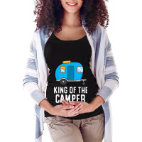 Camping King Of The Camper Rv Camper Dad Camper King Maternity Scoop Neck T-shirt | Artistshot