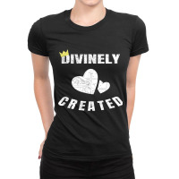 Unisex Distressed Divinely Created Cotton Fiber Design Tee T Shirt Ladies Fitted T-shirt | Artistshot