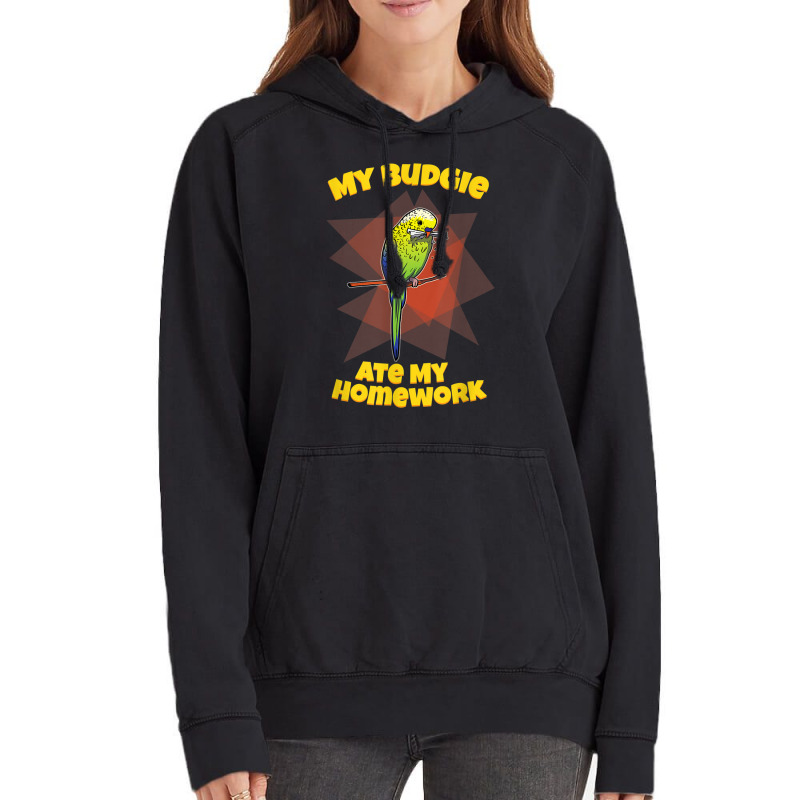 My Budgie Ate My Homework Budgerigar Parakeet Vintage Hoodie | Artistshot