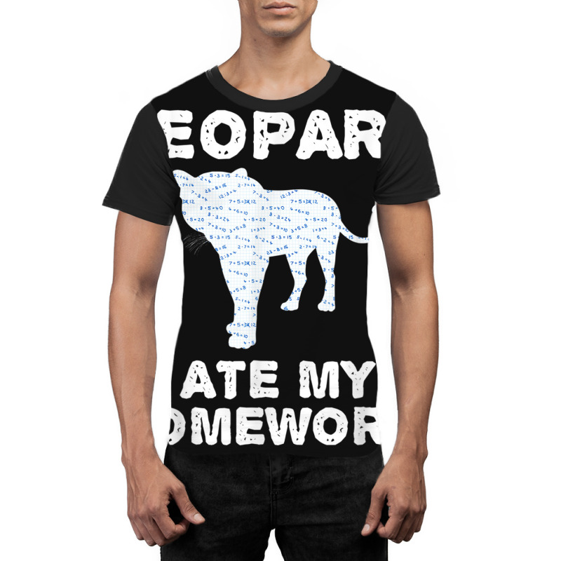 My Leopard Ate My Homework Panther Animal Back To School Kid Graphic T-shirt | Artistshot