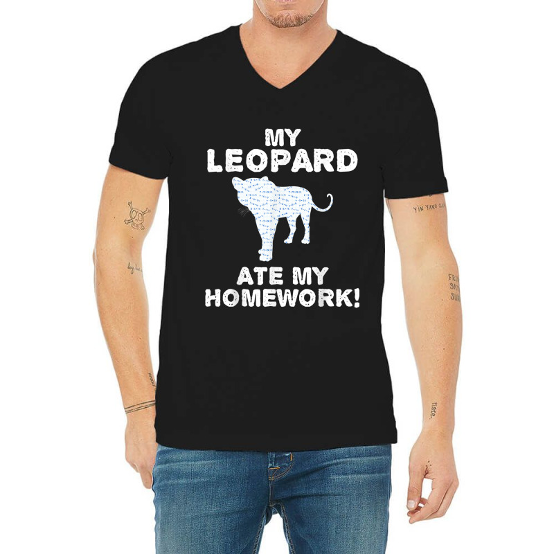 My Leopard Ate My Homework Panther Animal Back To School Kid V-neck Tee | Artistshot