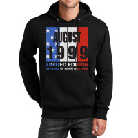 20th Birthday Usa Flag Patroic August 1999 Unisex Hoodie | Artistshot