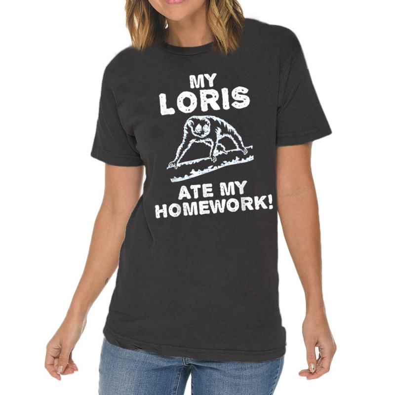 My Loris Ate My Homework Galago Potto Back To School Kid Vintage T-shirt | Artistshot