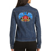 A Salute To All Nations Funny Ladies Denim Jacket | Artistshot