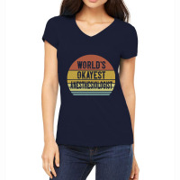 Anesthesiologist T Shirt World's Okayest Anesthesiologist Women's V-neck T-shirt | Artistshot