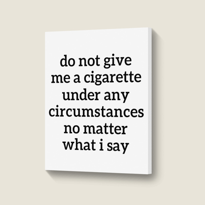 That Smoke Funny Portrait Canvas Print | Artistshot