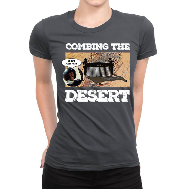 Combing The Desert Red Ladies Fitted T-Shirt by mokabaalevak | Artistshot