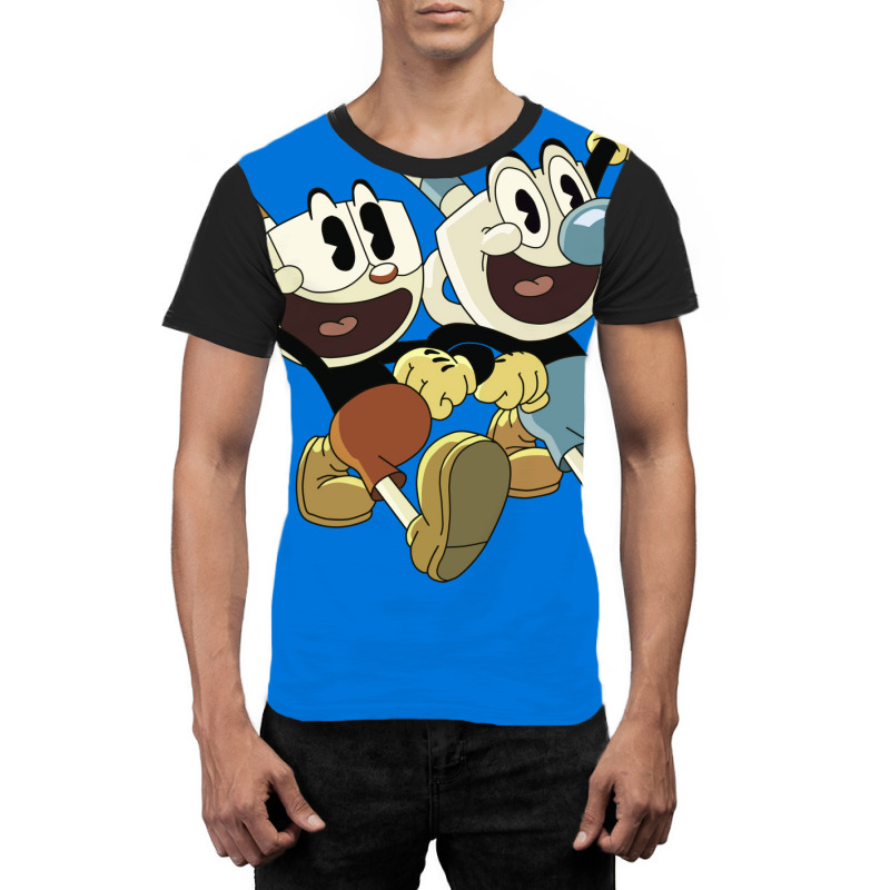 Cuphead And Mugman Blue Graphic T-shirt | Artistshot