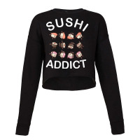 Womens Sushi Addict Japan Food Cute Kawaii Vneck Cropped Sweater | Artistshot